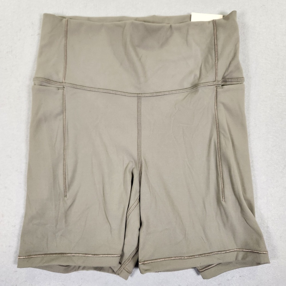 Calia Inspire Womens Solid Dark Gray 5" High Rise Fitted Bike Shorts Size M NWT